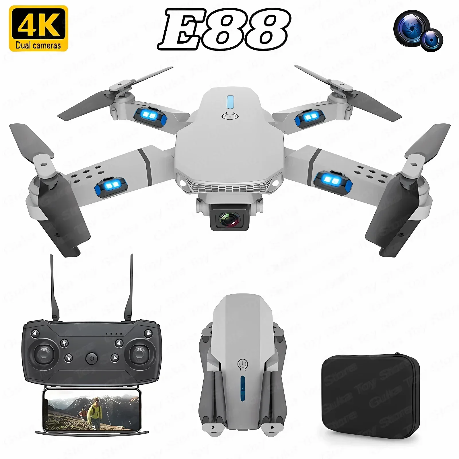 E88 Pro WIFI FPV Drone Wide An - Drone Camera Mount review and price